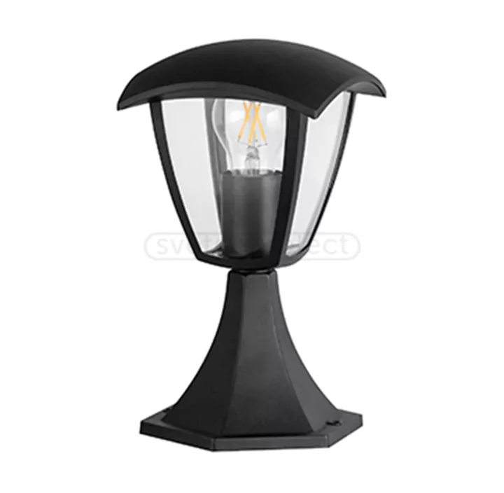 Стовпчик садово-парковий  Polux IGMA 1хЕ27 max 12W, 30см, IP44 Чорний