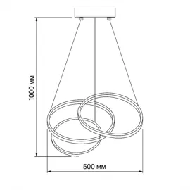Світильник SOYKA LED PL 88W RC 5800Lm,3000-6500К,500х1000mm,алюм.метал/пластик,чорний,LIGHT SET
