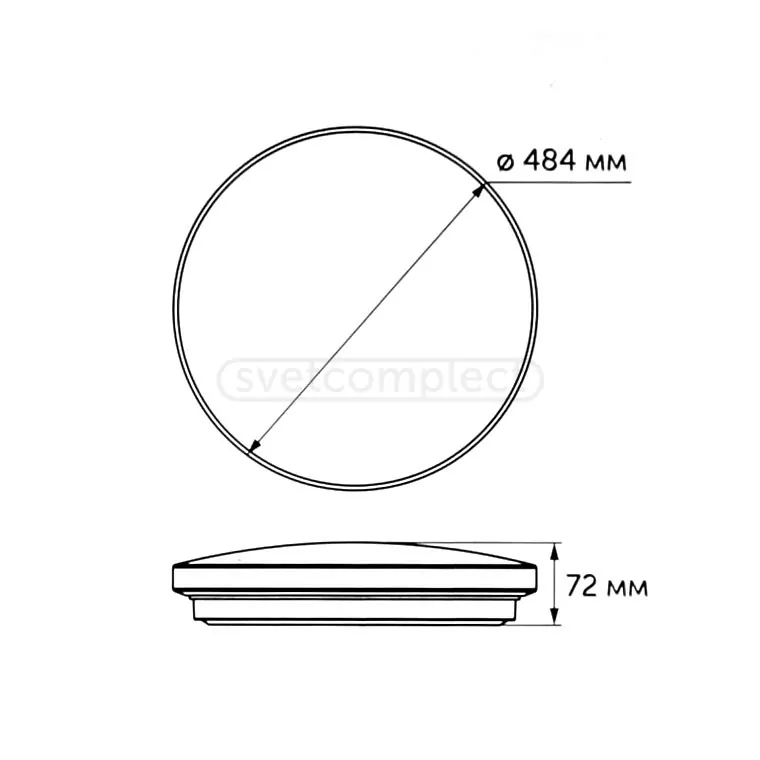 Светильник светодиодный Светкомплект SKY-R TX IR RC 68 Вт белый 2800-4500-6000 К