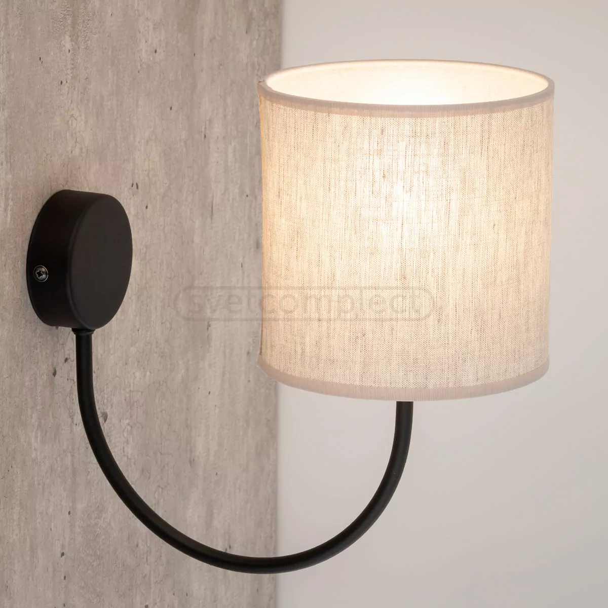 Бра  TORENS  1PL-4630  1xE27 max 15Вт,  чорний+ сірий TK-LIGHTING