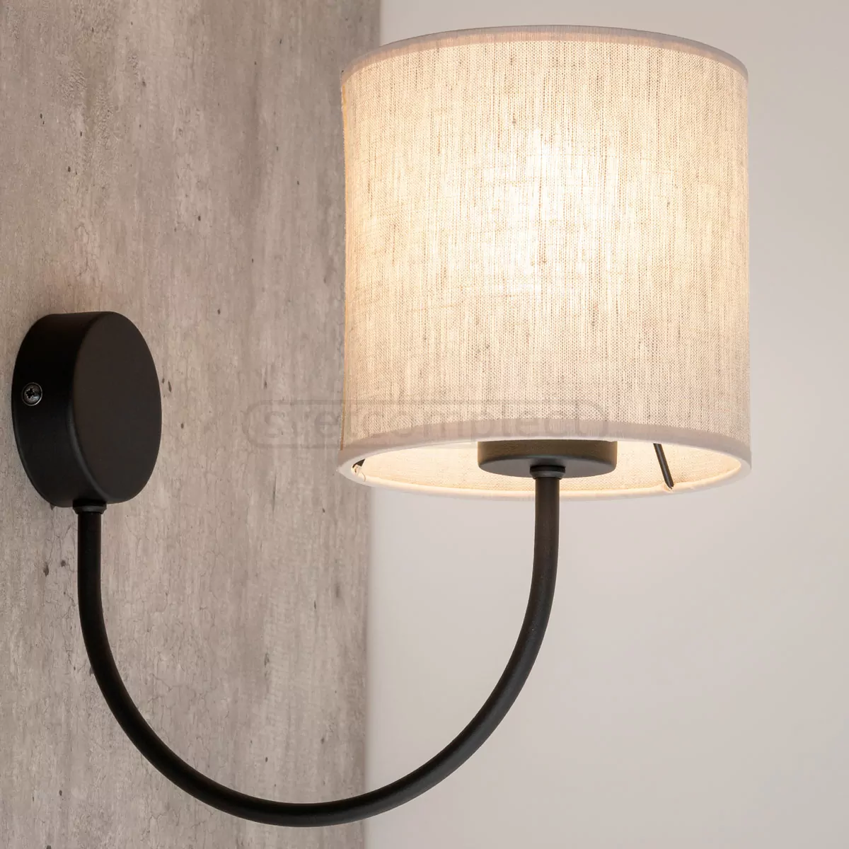 Бра  TORENS  1PL-4630  1xE27 max 15Вт,  чорний+ сірий TK-LIGHTING