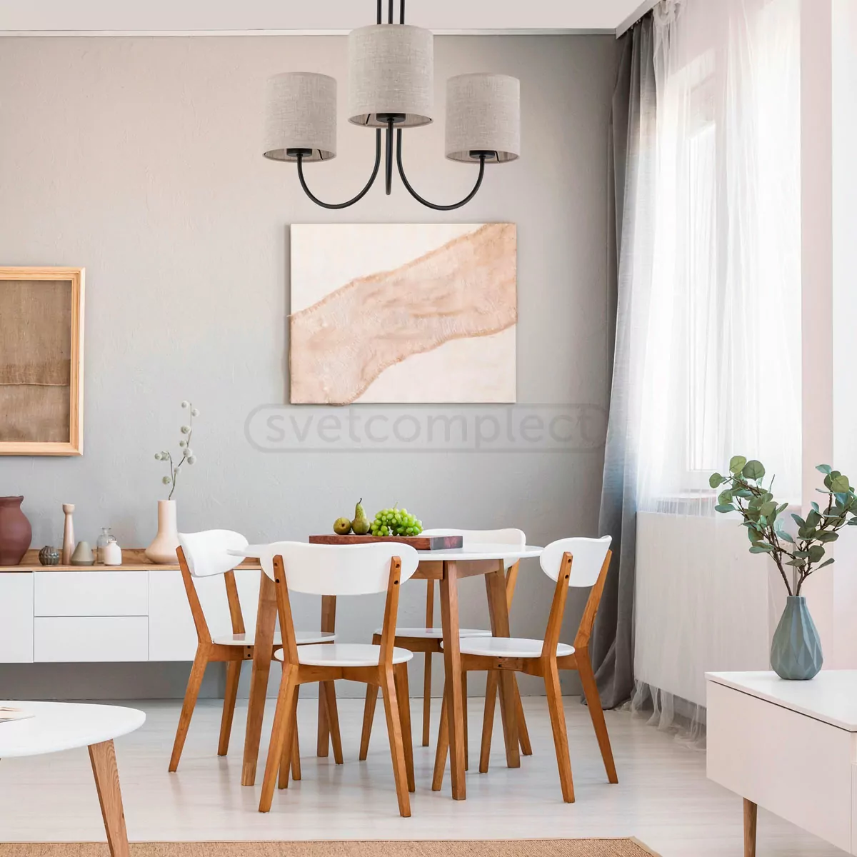Люстра TORENS  3PL-4631  3xE27 max 15Вт,  чорний+ сірий TK-LIGHTING Люстра TORENS  3PL-4631  3xE27 max 15Вт,  чорний+ сірий TK-LIGHTING