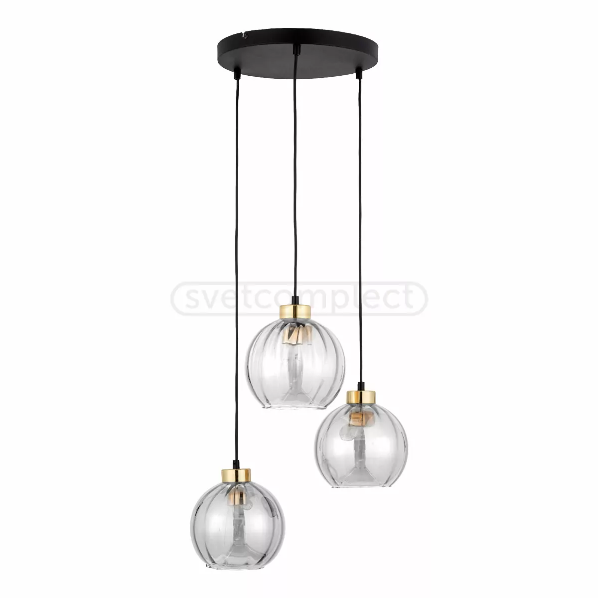 Підвіс DEVI 250мм  3PL-4579  3xE27 max 15Вт, димчатий TK-LIGHTING