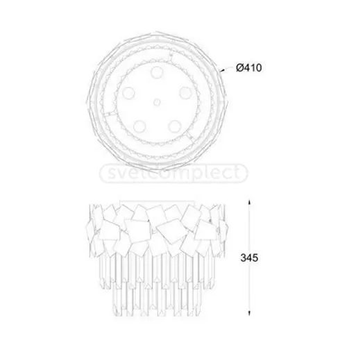 Світильник стельовий ZUMA LINE QUASAR 5xE14 max 40W Золото