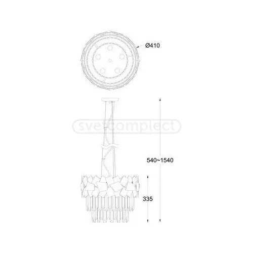 Світильник підвісний ZUMA LINE QUASAR 5xE14 max 40W Хром