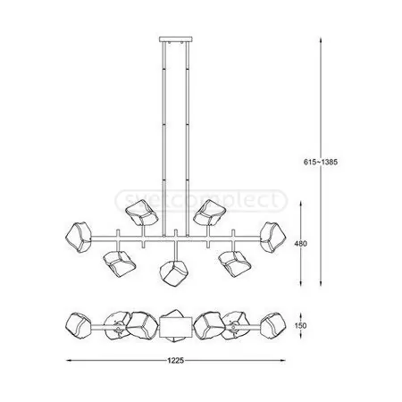 Півіс ZUMA LINE ROCK 7xG9 max 28W Чорний
