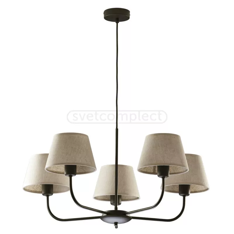 Люстра CHICAGO  5PL-3989  5xE27 max 15Вт,  чорний льон TK-LIGHTING