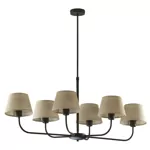 Люстра CHICAGO  5PL-3999  6xE27 max 15Вт,  чорний льон TK-LIGHTING