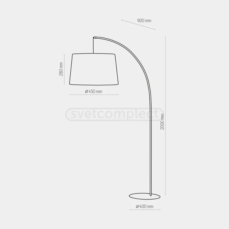 Торшер  HANG 1PL-5077  1xE27 max 15Вт, белый TK-LIGHTING