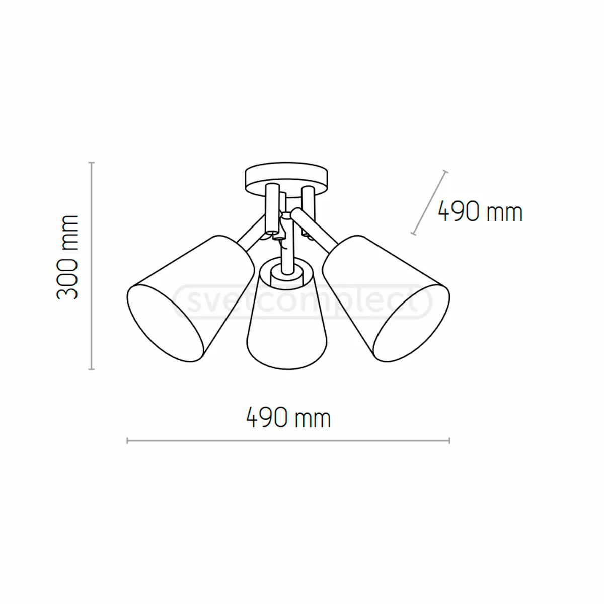Бра VAIO 1PL-574  3xE27 max 15Вт, льон TK-LIGHTING