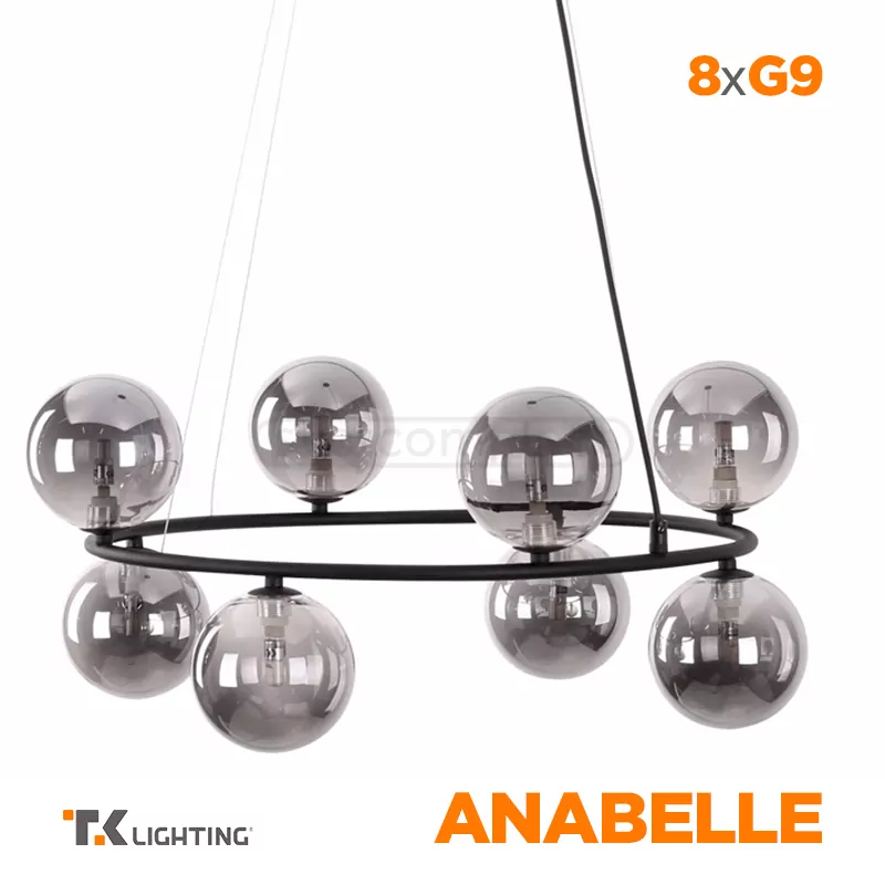 Підвіс TK - LIGHTING ANABELLE 6844 8xG9 чорний Підвіс TK - LIGHTING ANABELLE 6844 8xG9 чорний
