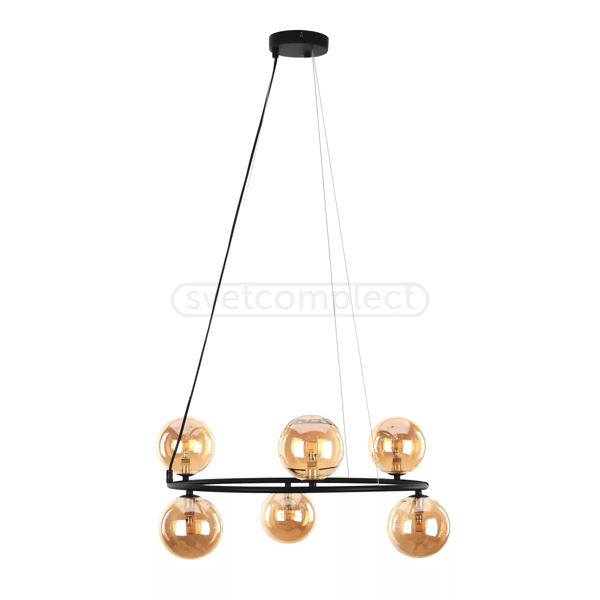Підвіс TK - LIGHTING ANABELLE 6906 6xG9 чорний бурштин