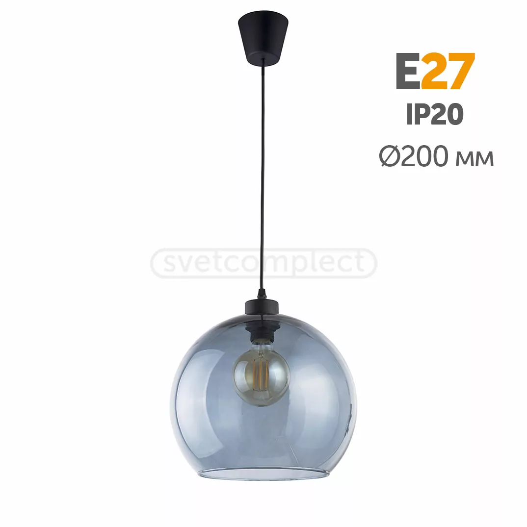 Підвіс CUBUS, 4444, 1xЕ27 блакитний TK - LIGHTING 