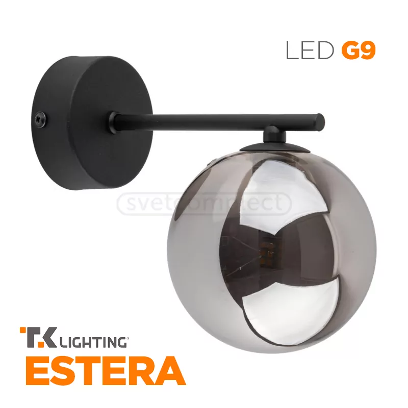 Бра TK - LIGHTING ESTERA 4777 1xG9 чорний