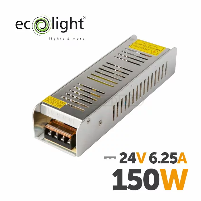 Преобразователь напряжения ECOLIGHT SLIM 150-24 24V 150W 6.25A IP20 Преобразователь напряжения ECOLIGHT SLIM 150-24 24V 150W 6.25A IP20