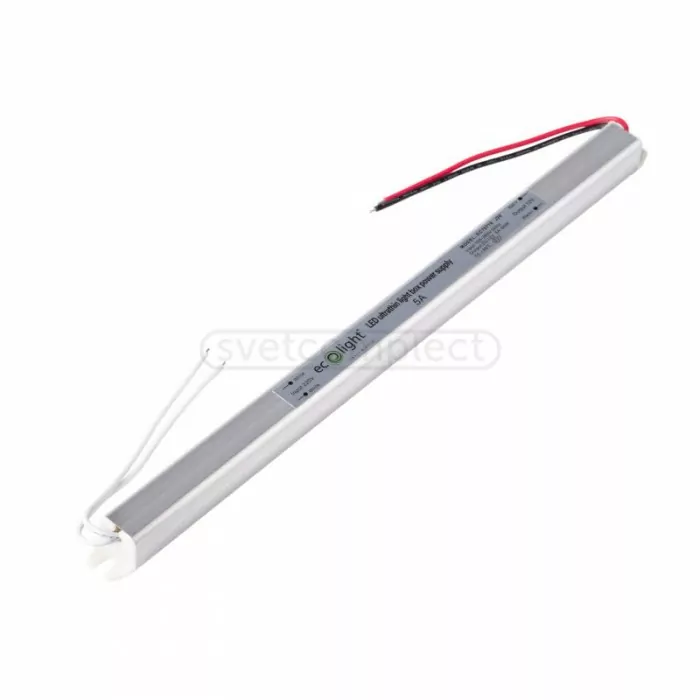 Перетворювач напруги ультратонкий ECOLIGHT 12V 60W 5A IP20 Перетворювач напруги ультратонкий ECOLIGHT 12V 60W 5A IP20