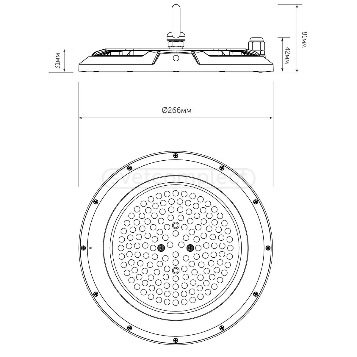 Світильник підвісний TONREE LED UF SMD 100W IP65 LED CONCEPT 