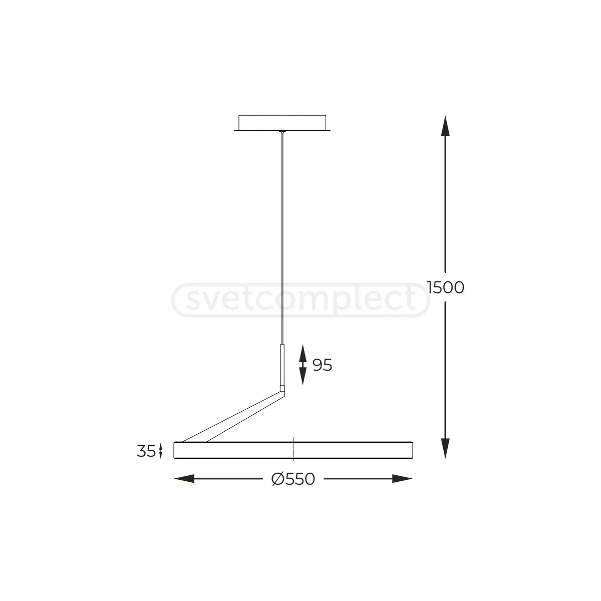 Світильник стельовий MALU LED 37Вт,3000-6000К, чорний/золото ZUMA LINE 