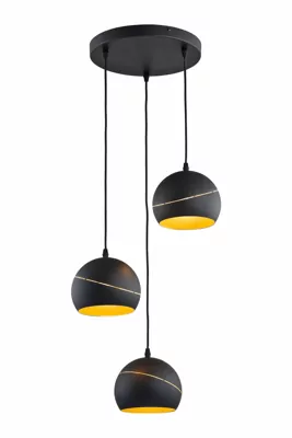 Підвіс TK-LIGHTING YODA BLACK ORBIT 3PL O-130 3xE27 max 60W