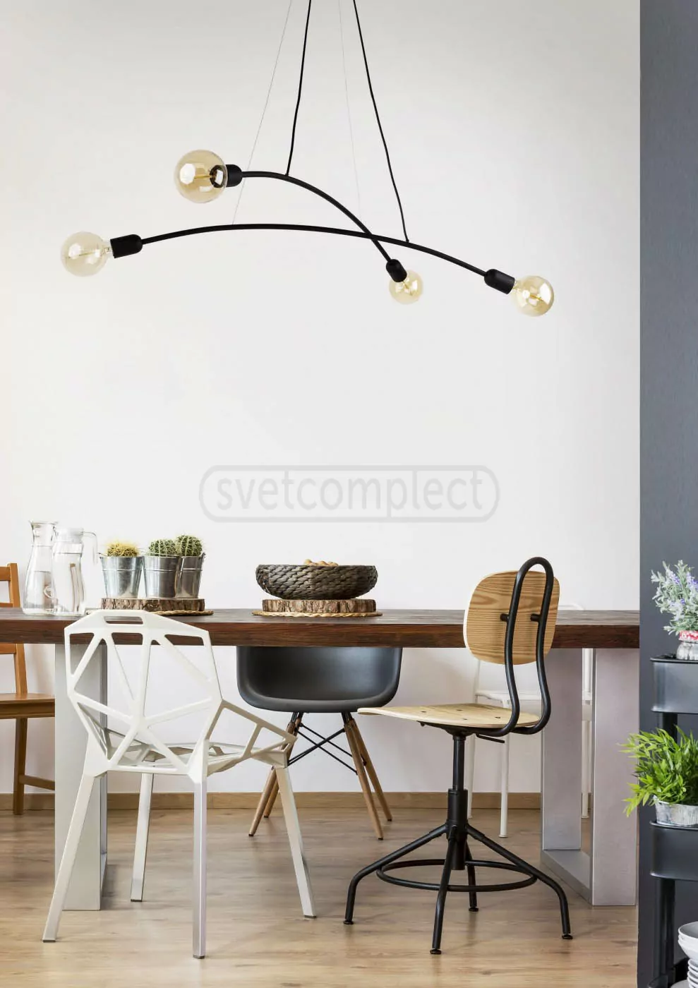 Підвіс ТК-LIGHTING HELIX 4PL 4*E27 BK