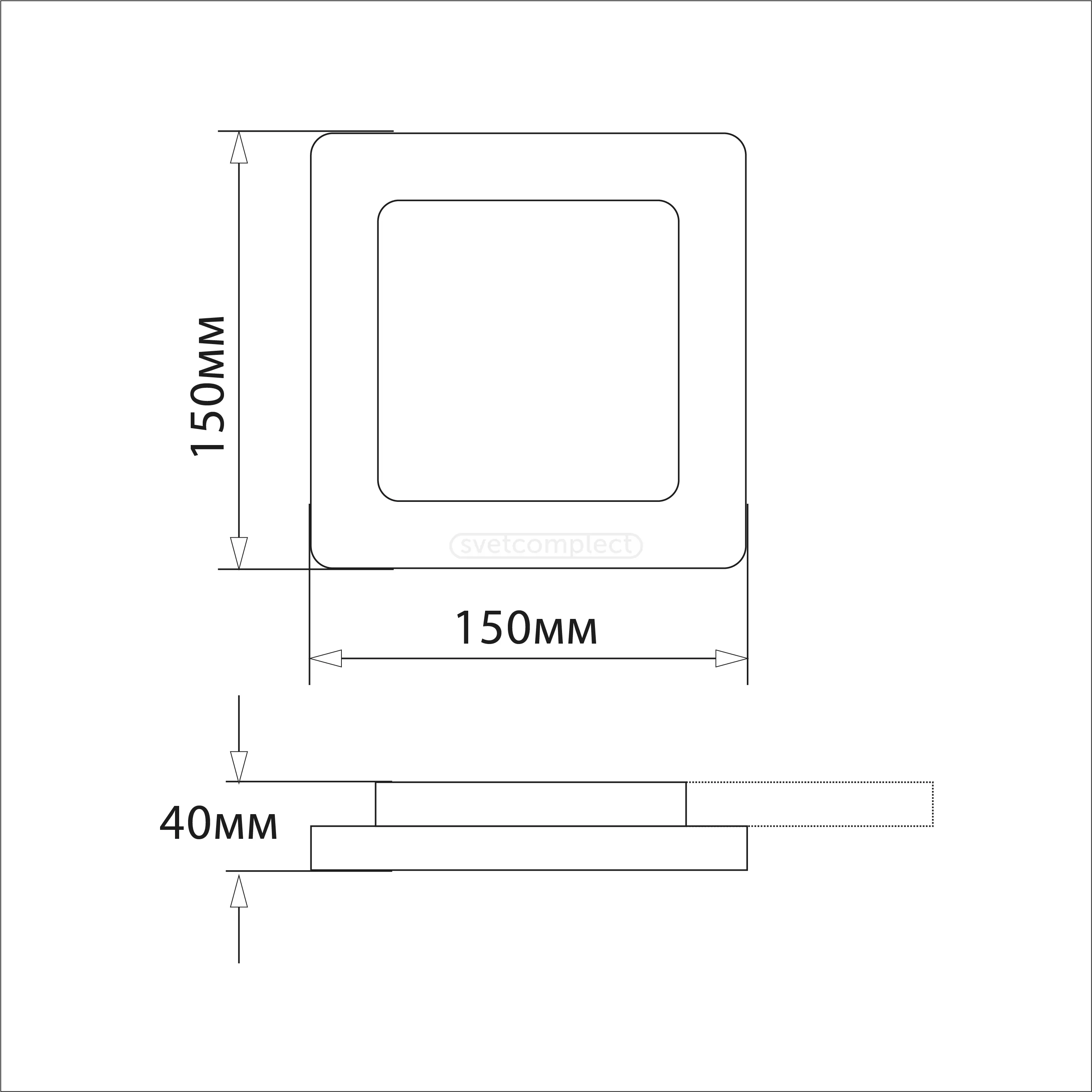 Світильник бра СВЕТКОМПЛЕКТ LED WL ACR S 1540 7W WH
