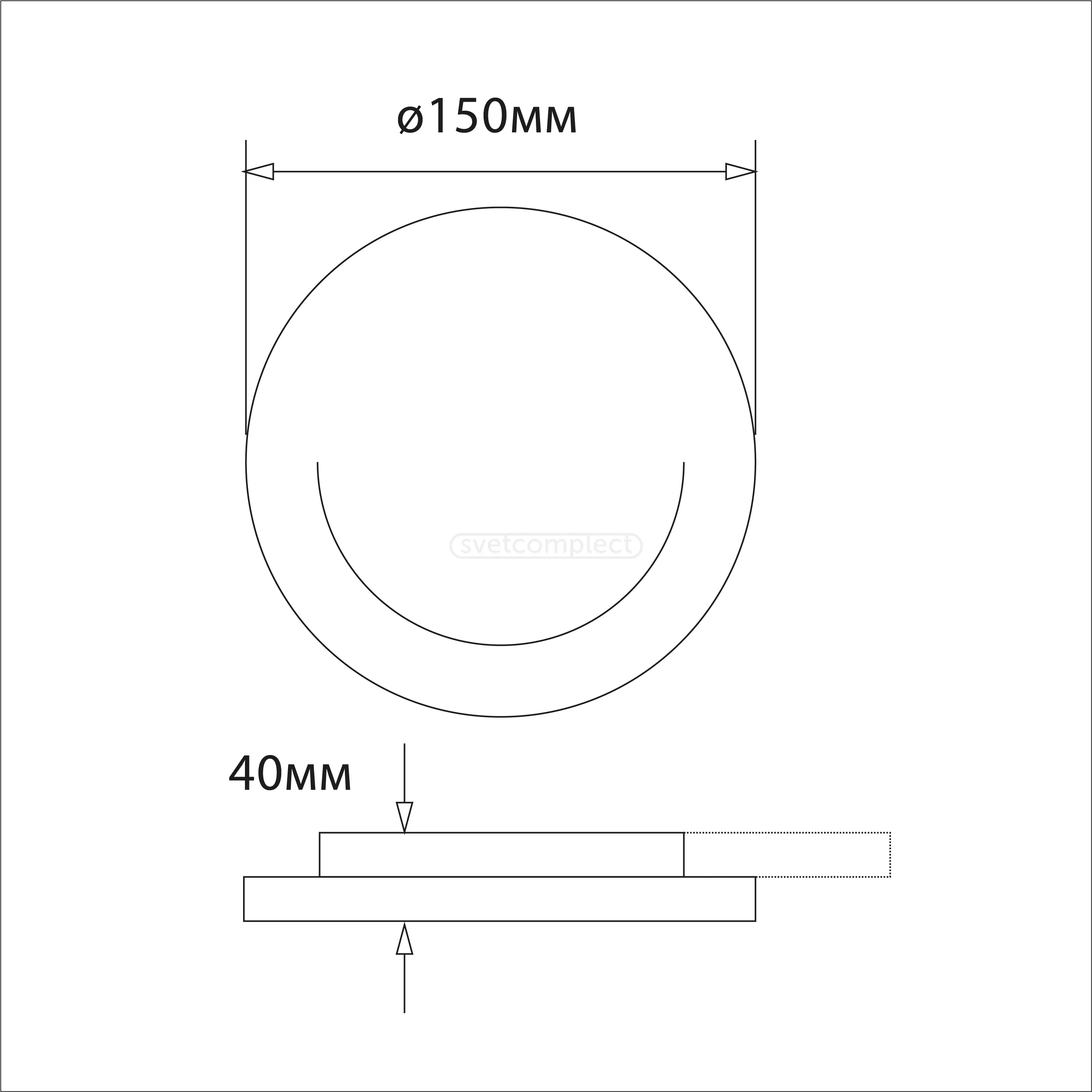 Светильник бра СВЕТКОМПЛЕКТ LED WL ACR R 1540 7W WH