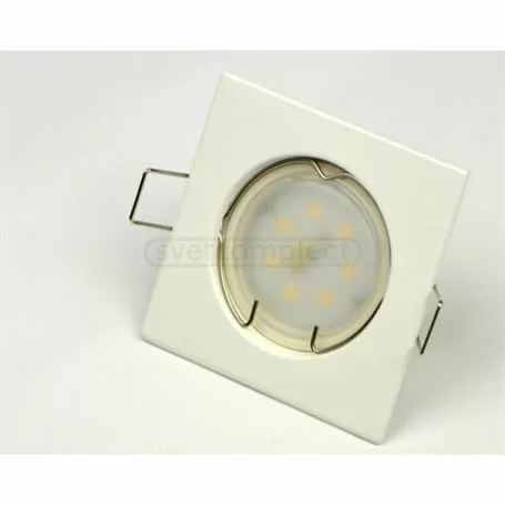 Світильник точк. гал. DS 10 WH (12V/220V, G5.3, 50W)