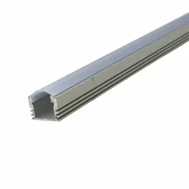 Профіль накладний анодований, алюміній 2м. + лінза