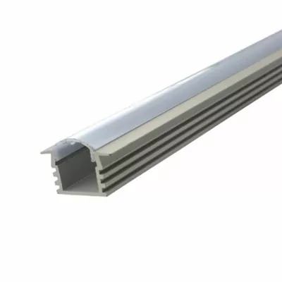 Профіль врізний 12мм. анодований, алюміній 2м. + лінза