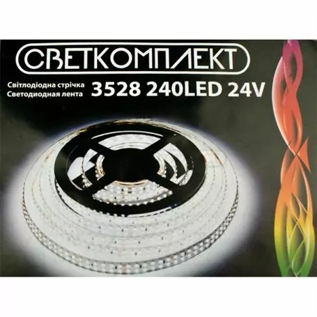 Лента диодная 3528, 240 диодов/м 24V, w(цвет белый)
