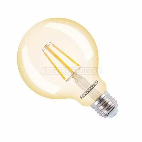 Лампа светодиодная LED FLG95 E27 A 2500K FR GOLD
