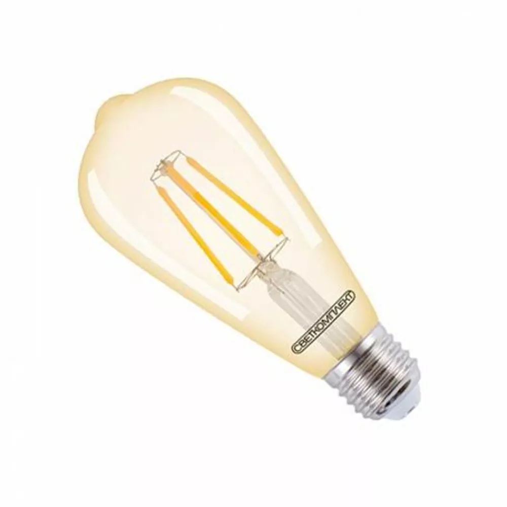 Лампа світлодіодна LED FLST64 E27 2500K FR GOLD