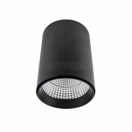 Светильник светодиодный накладной DL-DH 12R 12W 4100K BK Черный матовый