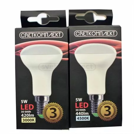 Лампа світлодіодна LED R50 E14 A 5W 3000К