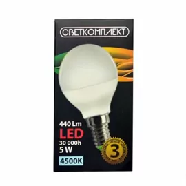 Лампа світлодіодна LED G45 E14 A 5W 4500К