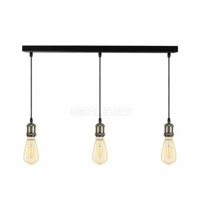 Светильник СВЕТКОМПЛЕКТ LOFT RL 650-подвес E27 3x40W BLACK+AB