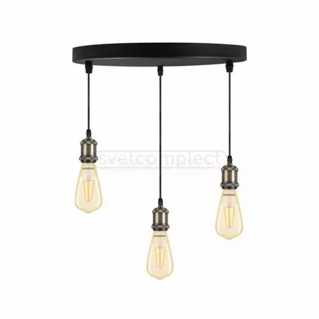Светильник СВЕТКОМПЛЕКТ LOFT RL круг-325-подвес E27 3x40W BLACK+AB