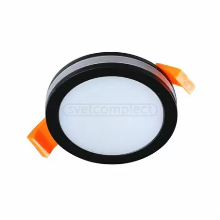 СВІТИЛЬНИК СВІТЛОДІОДНИЙ ТОЧКОВИЙ СВЕТКОМПЛЕКТ LED SDF 07R 7W 4500K BK ЧОРНИЙ