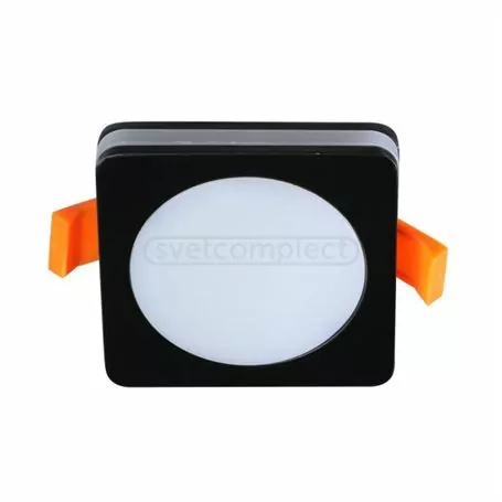 СВІТИЛЬНИК СВІТЛОДІОДНИЙ ТОЧКОВИЙ СВЕТКОМПЛЕКТ LED SDF 07S 7W 4500K BK ЧОРНИЙ