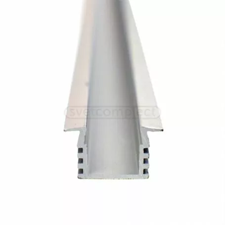 Профиль врезной 12мм. анодированный, алюминий 2м. + линза