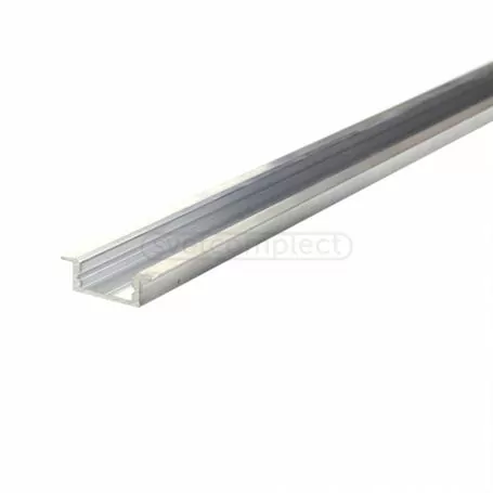 Профиль врезной 6мм. анодированный, алюминий 2м. + линза