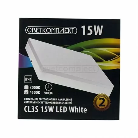 Світильник діодний накладний CL3S 15W LED 4500K