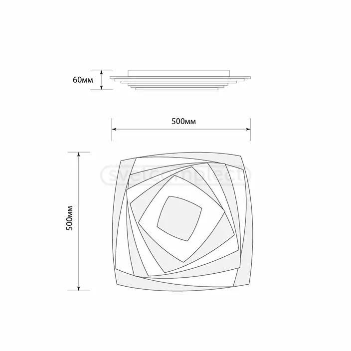 Світильник світлодіодний СВЕТКОМПЛЕКТ LED ACRYLIC 04S 91W WH RC
