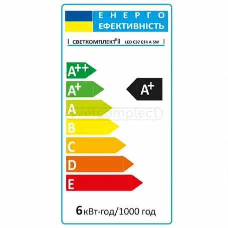 Лампа світлодіодна LED C37 E14 A 5W 4500К