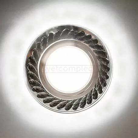 Светильник точечный декоративный LED SVCR 903 CL+GY с диодной подсветкой Светильник точечный декоративный LED SVCR 903 CL+GY с диодной подсветкой