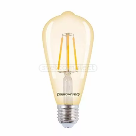 Лампа светодиодная LED FLST64 E27 2500K FR GOLD