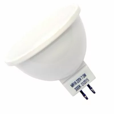 Лампа світлодіодна MR16 Е 7W 3000K GU5.3 220V