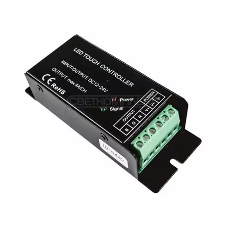 Контроллер LN-CON-TRF8B(T)-3CH,DC12/24V,4А/канал, RGB (радиосигнал)