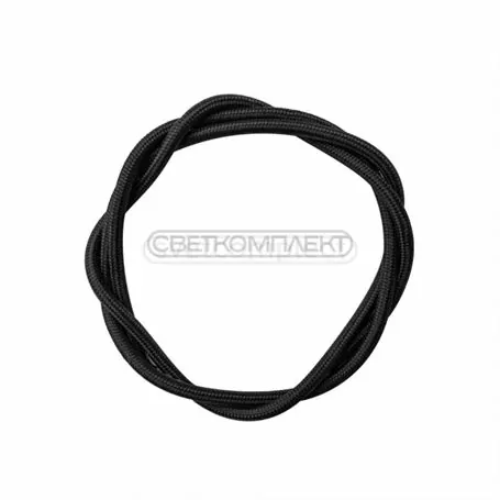 Кабель ПВС 2х0.5 в тканевой обмотке ППВТ Чорный