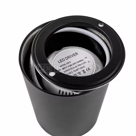 Светильник светодиодный накладной DL-DH 12R 12W 4100K BK Черный матовый